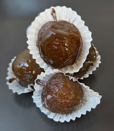 Reine-claude confite glacée