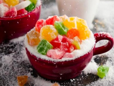 Coupes neigeuses aux fruits confits