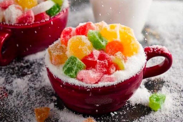 Coupes neigeuses aux fruits confits