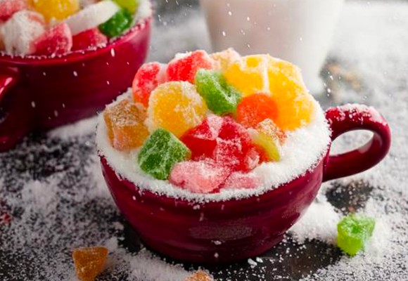 Coupes neigeuses aux fruits confits